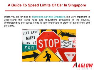 A guide to speed limits of car in Singapore