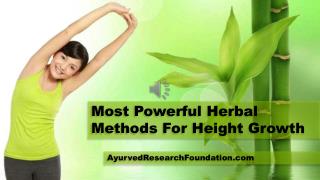 Most Powerful Herbal Methods For Height Growth