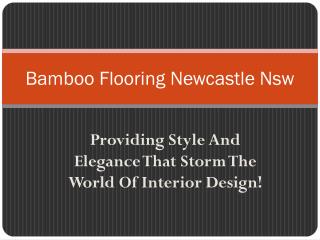Bamboo Flooring Newcastle Nsw: Providing Style And Elegance That Storm The World Of Interior Design!