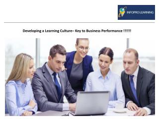 Developing a Learning Culture– Key to Business Performance