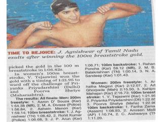 Agnishwar Jayaprakash After Winning 100m Breaststroke Gold '08