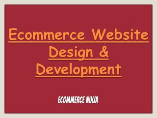 Ecommerce Website Design & Development
