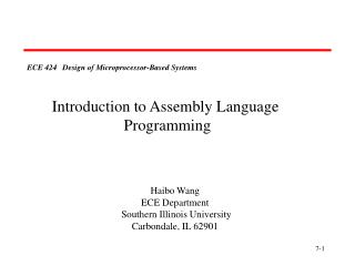 ECE 424 Design of Microprocessor-Based Systems
