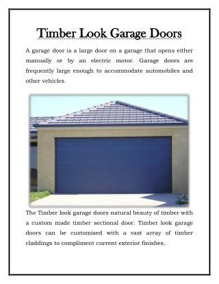 Timber Look Garage Doors