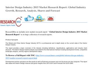 Global Interior Design Industry 2015 Market Research Report