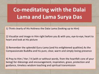 Co-meditating with the Dalai Lama and Lama Surya Das