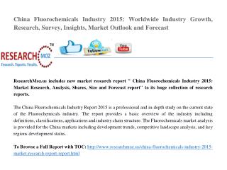 China Fluorochemicals Industry 2015 Market Research Report