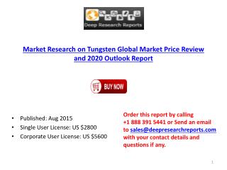 International Tungsten Market Production and Sales Status 2015