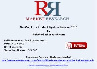 GenVec Inc. Product Pipeline Review 2015