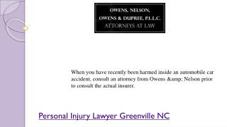 Greenville NC Personal Injury Lawyer