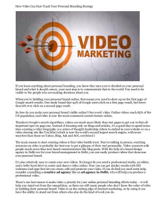 How Video Can Fast-Track Your Personal Branding Strategy