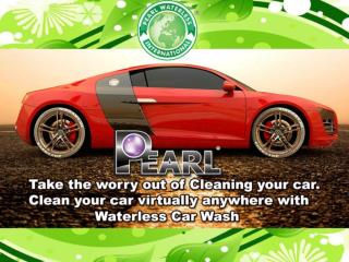 Clean your car virtually anywhere with Pearl Waterless Car Wash
