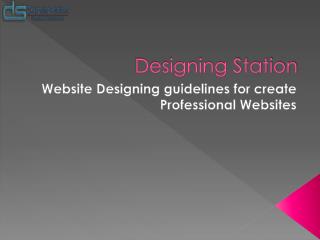 Website Designing guidelines for create Professional Websites