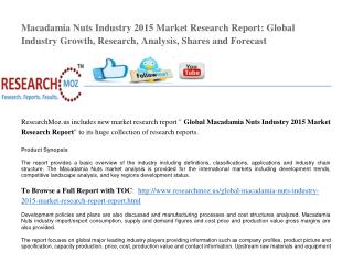 Global Macadamia Nuts Industry 2015 Market Research Report