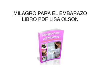 Milagro para el Embarazo libro pdf Lisa Olson