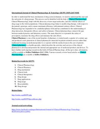 Clinical pharmacy journal