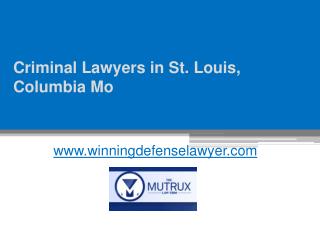Criminal Lawyers in St. Louis, Columbia Mo - www.winningdefenselawyer.com