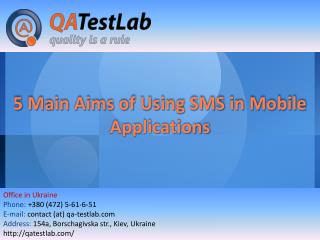 5 Main Aims of Using SMS in Mobile Applications