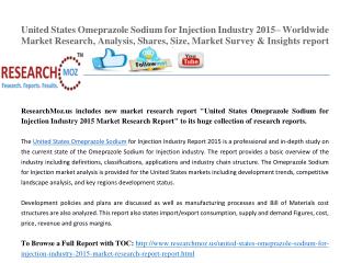 United States Omeprazole Sodium for Injection Industry 2015 Market Research Report
