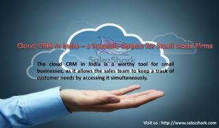 Cloud CRM | customer relationship management in India