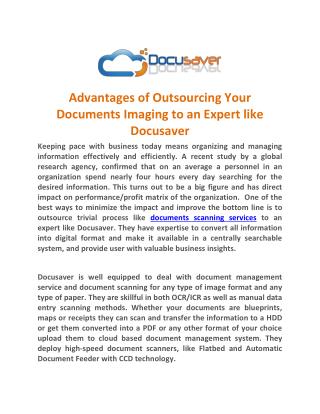 Document Scanning Service