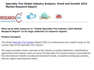 Global Specialty Tire Industry 2015 Market Research Report