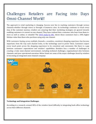 Challenges Retailers are Facing into Days Omni-Channel World!