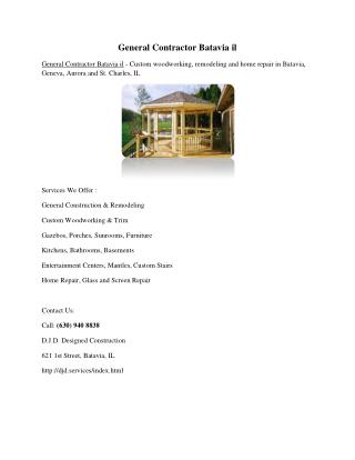 General Contractor Batavia il