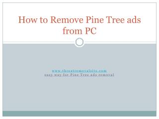 How to Block Pine Tree ads from PC