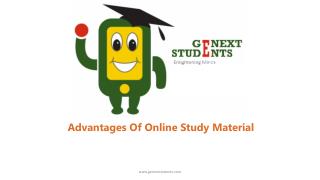 Advantages Of Online Study Material