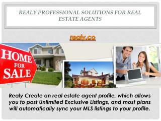 Realy Professional Solutions for Real Estate Agents