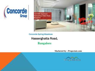 Concorde Spring Meadows |8147203771| New Launch Bangalore