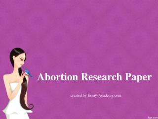 Abortion Research Paper