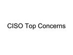 CISO Top Concerns
