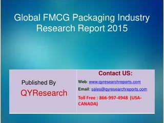 Global FMCG Packaging Market 2015 Industry Analysis, Forecast, Research, Growth, Trends, and Share