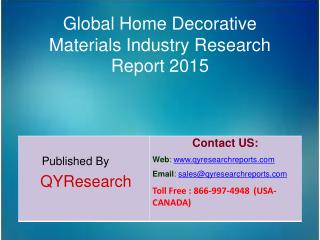 Global Home Decorative Materials Market 2015 Industry Trends, Share, Analysis, Forecast, Growth, and Research