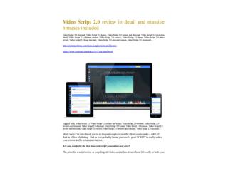 VideoScript 2.0 review and MEGA $38,000 Bonus - 80% Discount