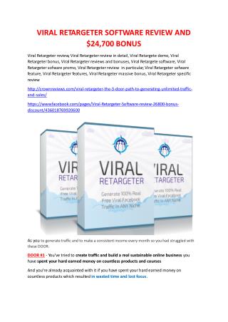 Viral Retargeter Review-(GIANT) bonus & discount