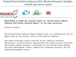 United States Cookies Industry 2015 Market Research Report
