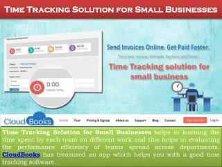 Time Tracking Solution For Small Businesses | CloudBooks