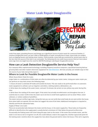 Leak Repair Douglasville