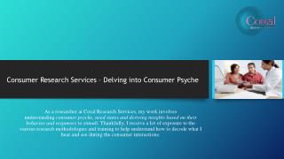 Consumer Research Services – Delving into Consumer Psyche