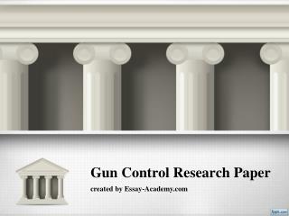 Gun control Research Paper