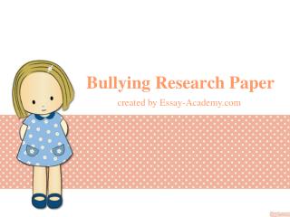 Bullying Research Paper