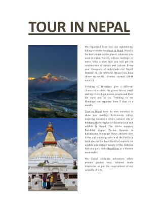 Tour in Nepal