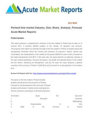 Poland lime market Industry, Size, Share, Analysis, Forecast