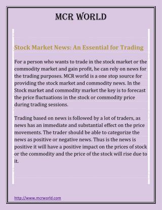 Stock Market News: An Essential for Trading