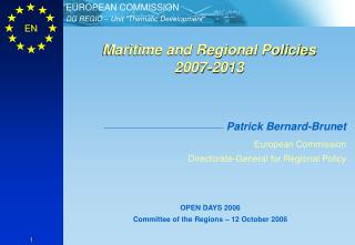 Maritime and Regional Policies 2007-2013