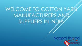 cotton yarn manufacturers and suppliers