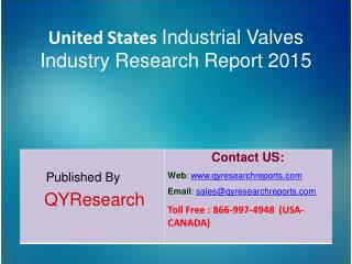 United States Industrial Valves Market 2015 Industry Analysis, Shares, Insights, Forecasts, Applications, Trends, Growth
